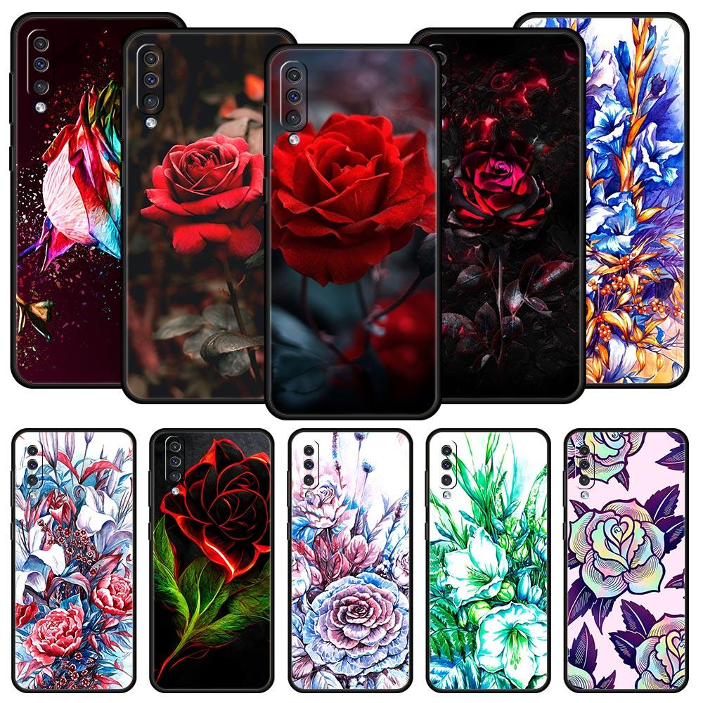 Красивый чехол для телефона с цветком розы для Samsung Galaxy A52 5G A12 A70 A50 A40 A20s A30 A10s A20e A10 A22 A72 A32 A02 A42 A04S