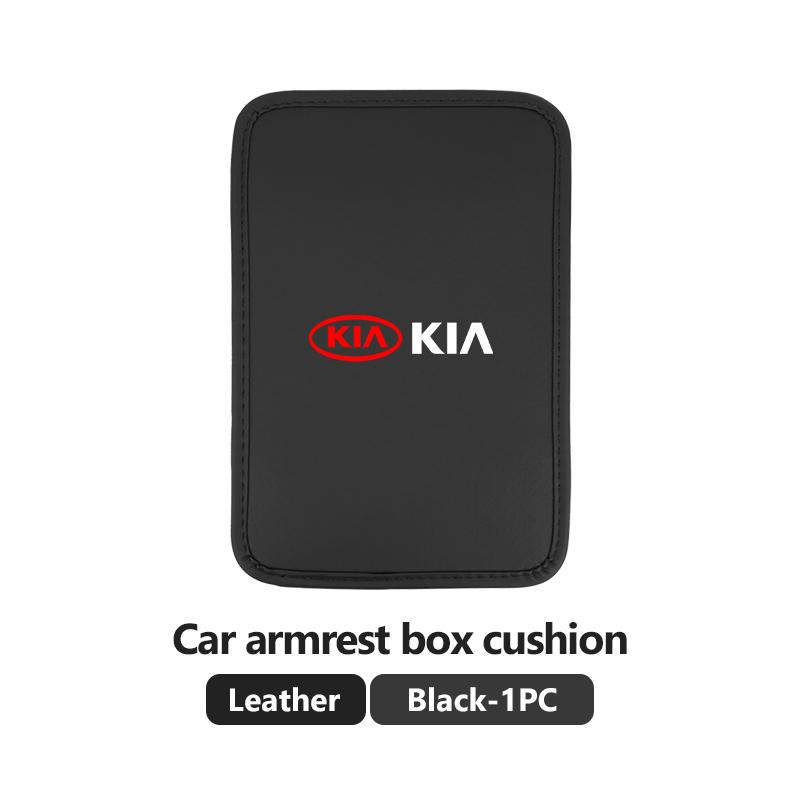 GNQE7 Car Armrest Box Pad Leather/Ice silk Cushion Protector Elbow Support Accessories For KIA Sportage Rio Ceed Niro Soul Stonic