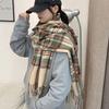 Winter Female Lattice Imitation Cashmere Scarf Autumn and Winter Thick Fashion Warm Wild Scarf Shawl Female Poncho Stoles