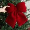 Christmas Bow Red Velvet Ribbon Hanging Bow Knot Xmas Tree Decoration Bow Pendant Home New Year Party Decor Handmade Ornaments