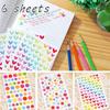 6 листов/лот Красочные наклейки Забавная игрушка Детская бумага Дневник Журнал Скрапбук Декоративная наклейка для ноутбука Классическая