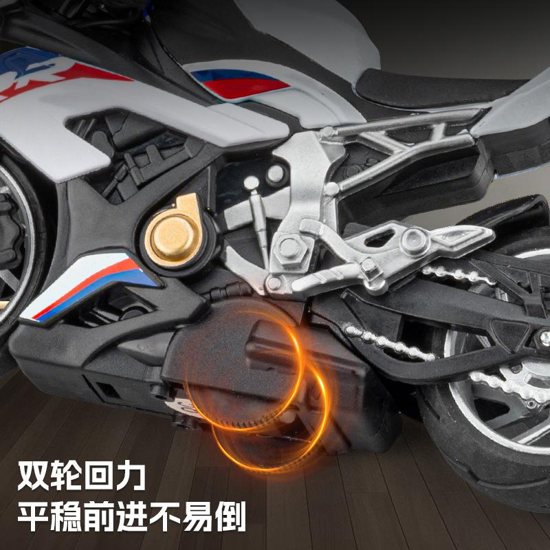1:14 S1000Rr Модель мотоцикла Игрушка Сплав Литье под давлением Амортизация Миниатюрные гоночные модели мотоциклов Для детей Подарки