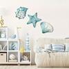3 Pcs Wooden Rustic Beach Wall Art Ocean Coastal Nautical Seashell Starfish Couch Wall Decor for Living Room Bedroom Lake House Decor