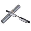 Fashion Mini Portable Clip Case Tube Reader Glasses Slim Pen Reading Glasses Spring Hinged Eyeglasses with For  Women