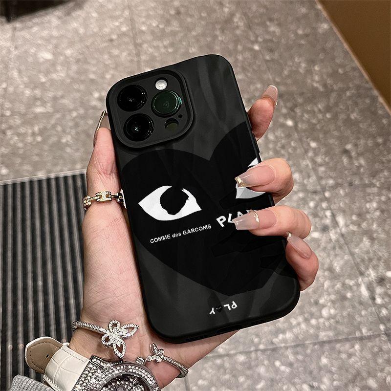 Черный love чехол для мобильного телефона iPhone17promax подходит для Apple 16promax плиссированный 14 матовый 15 индивидуальный