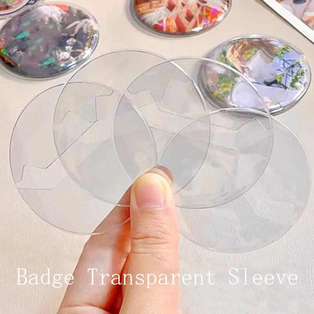 5Pcs Anime Badge Display Sleeve Transparent Badge Protective Sleeve Ita Bag Pin Case Storage Case