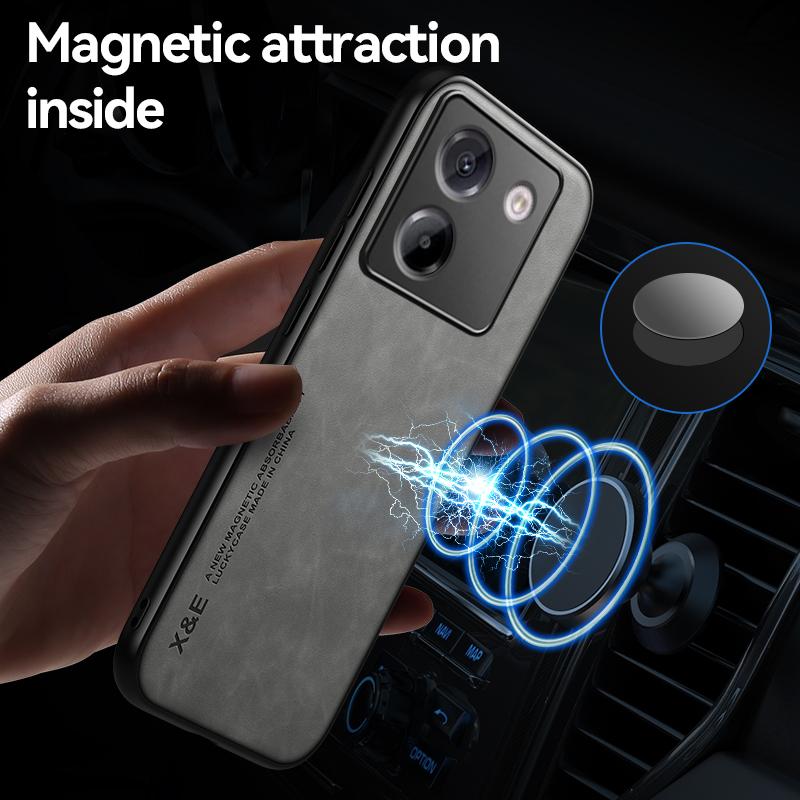 Роскошный кожаный чехол-фунда для Xiaomi POCO M7 Pro 5G Чехол Ультратонкий Магнитная защита для автомобиля Чехол для телефона Capa