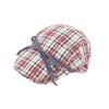 Клетчатая шляпа в британском стиле с бантом, женская, 2024 года, новая, ретро, универсальная, кепка газетчика, показывающая лицо, маленькая, берет