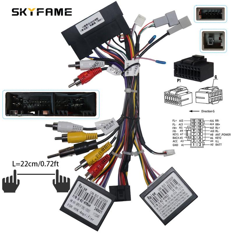 SKYFAME Для Hyundai Sonata 8 9 Kia K3 KX7 KX5 Ix45 IX35 SantaFe Автомобильная проводка Адаптер жгута проводов Canbus Box Spdif Усилитель Декодер
