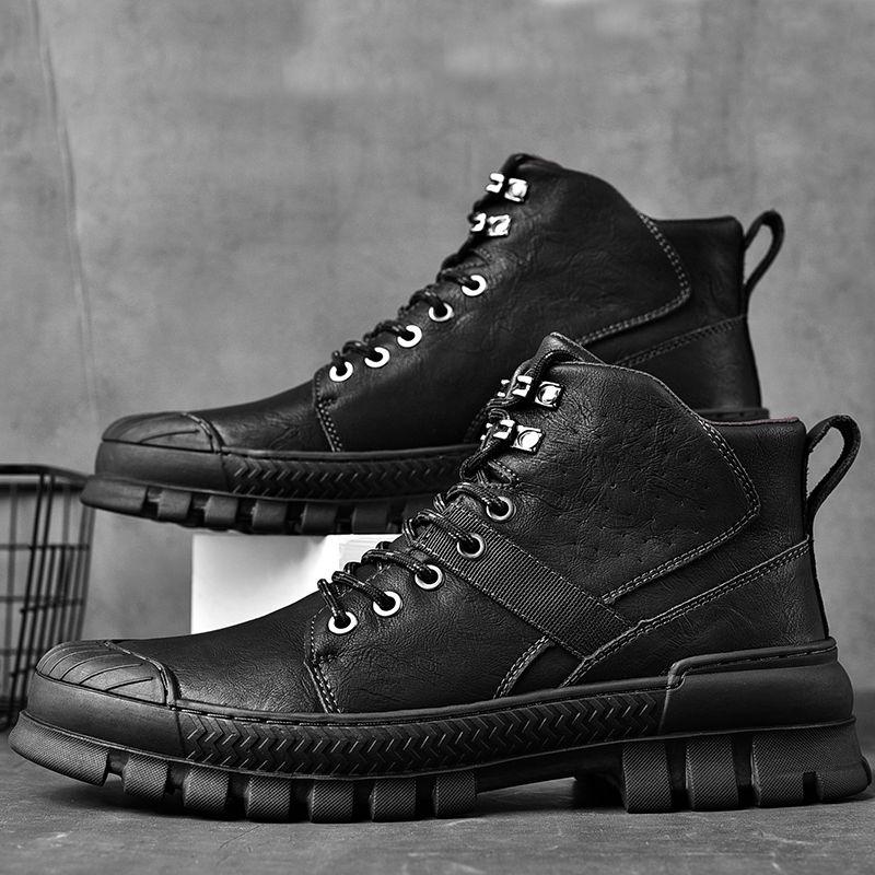 Retro Martin Boots Men's Motorcycle Tooling Boots Autumn