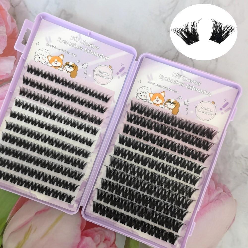 10/20/32Rows Mixed Length Thick Grafting Fake Eyelashes 12-16MM DIY Lashes Extension Women