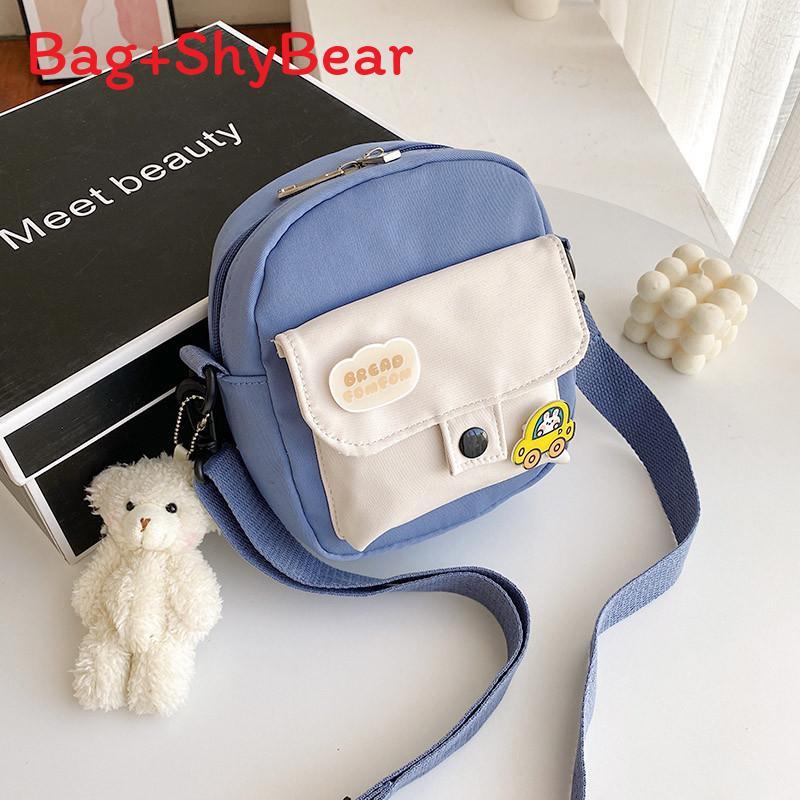 Canvas Small Crossbody Bag For Women With Mobile Pocket And Color Blocking Design For Daily Use