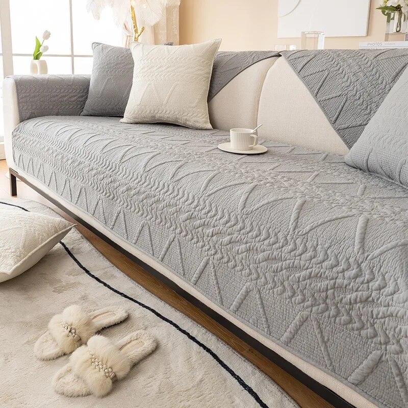 Washed Cotton Sofa Cushion Non-slip Jacquard Cover Modern Seat Cushion Universal Four Seasons Homestay