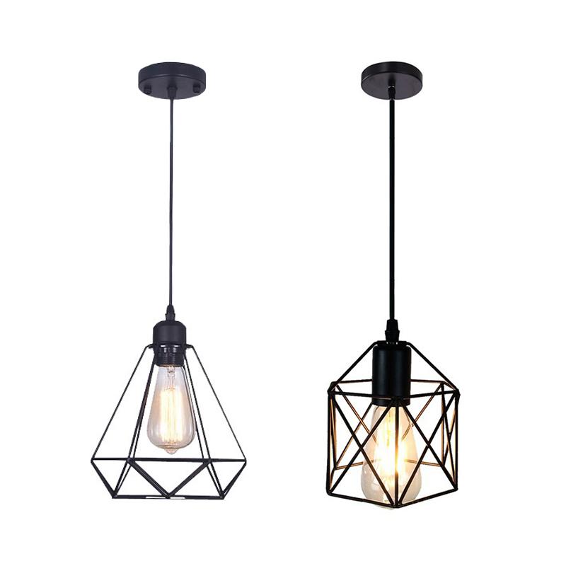 Ретро Простой Современный Металлический Плафон Потолочного Светильника Подвесной Плафон Скандинавский Обеденный Стол Лампа Бар Индустриальный Стиль Абажур