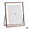 Photo Frame Copper Metal Glass Plastic 20.5 X 1 X 25.2 Cm (12 Units)