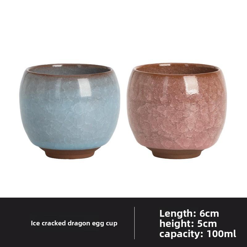 1 шт. треснутая средняя чашка драконье яйцо чайная чашка керамический чайный сервиз чайная чашка глазурь с ледяной трещиной гостевая чашка чашка для кунг-фу парный набор