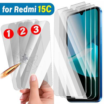 1-3 шт. Закаленное стекло 9H Защитные пленки для экрана для Xiaomi Redmi15C HD Clear Антицарапающиеся Защитные стеклянные пленки для Xiaomi Redmi 15C