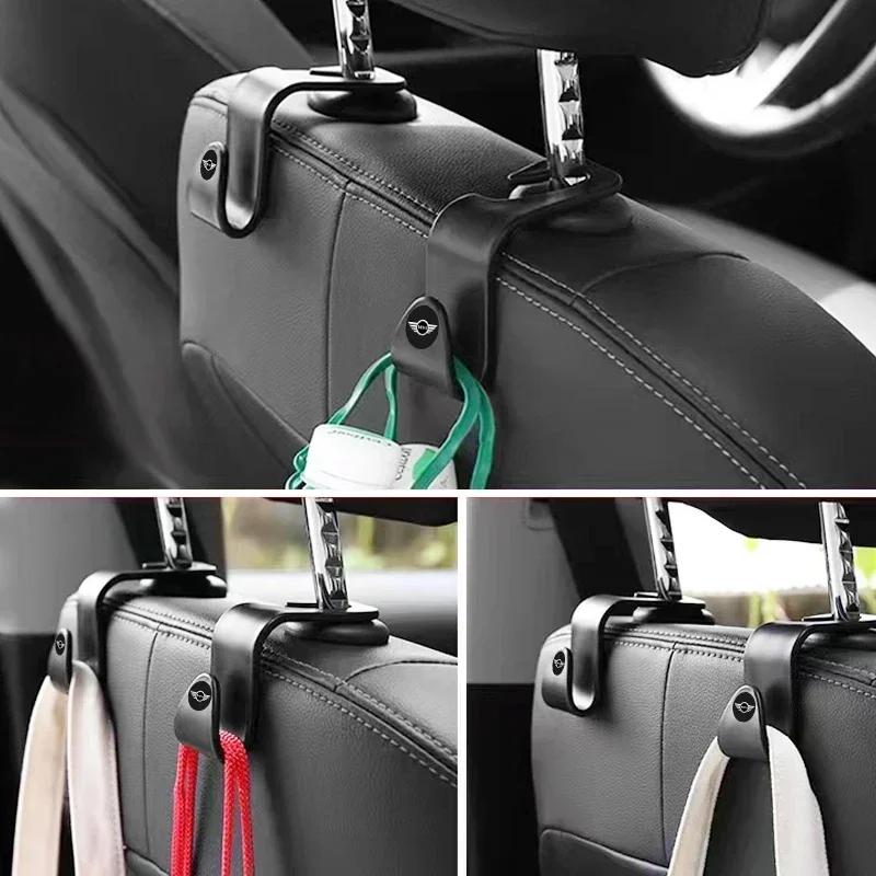 BAIL4 X5 X7 For BMW Car Hook Seat Headrest Organizer Holder Accessories For MINI Cooper One JCW Clubman Countryman R55 R56 F55 F56 R57