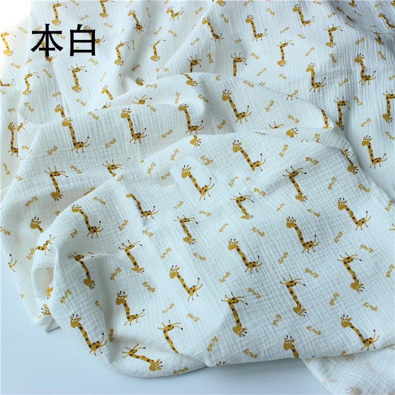 135cm X100cm High Quality Soft Thin Double Crepe giraffe Texture Cotton Fabric, Make Shirt, Dress, Underwear, Cloth 180g/m