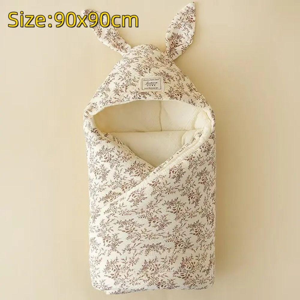 Очень мягкая термопеленка с дизайном кроличьих ушек, пеленка для новорожденных, пеленание ребенка, уход за новорожденным