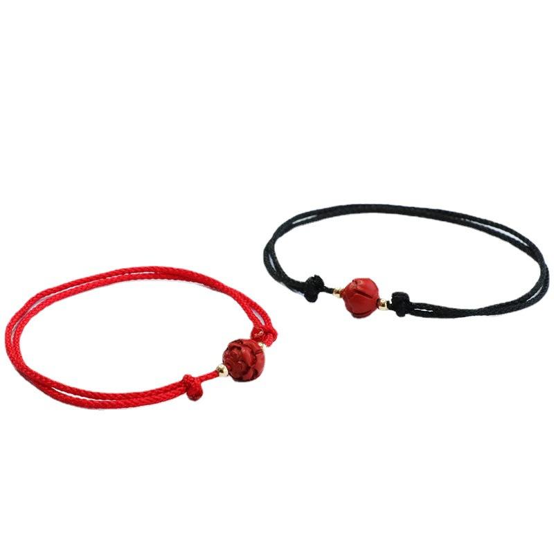 Ximang Carrying Strap Red Sand Lotus Beads Bracelet Factory E-commerce Live Delivery S2102608