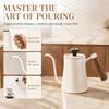 304 Stainless Steel Coffee Brewing Pot Temperature Meter Coffee Kettle  Pour Over Method
