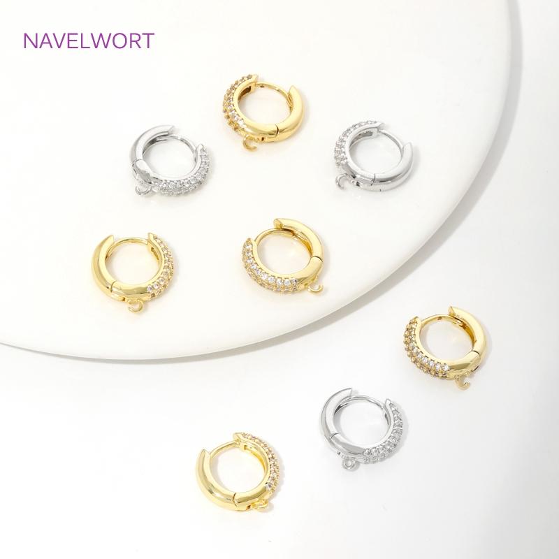 Fashion 18K Gold Plated Earwires Brass Earring Hooks Clasps Accessories,Fasteners For Earrings,DIY Earrings Making Accessories