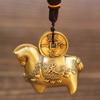 Creative Solid Brass Brass Horse Statue Cute Vintage Style Lucky Horse Figurine Handcrafted Lucky Ornament Office Decor