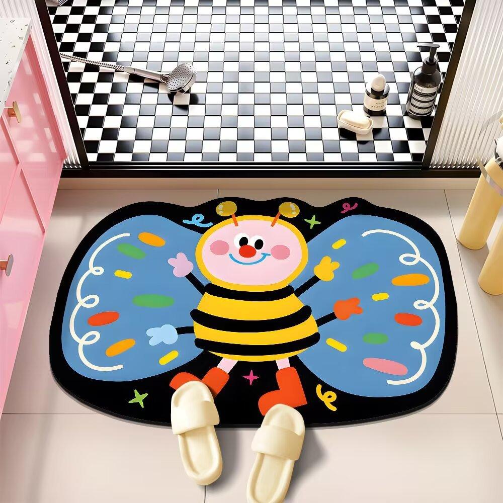 Мультяшный милый допаминовый стиль милый питомец диатомовая грязь напольный коврик для ванной впитывающий противоскользящий быстросохнущий коврик для ног