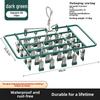 Plastic Dipped 24-Clip Round Sock and Underwear Drying Rack for Household Use