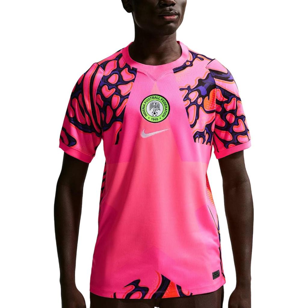 Nike Dri-Fit Сезон 2026 Команда Нигерии Вратарская Фан-версия Быстросохнущая Короткий рукав Футбольная футболка Мужские топы IB5313-645