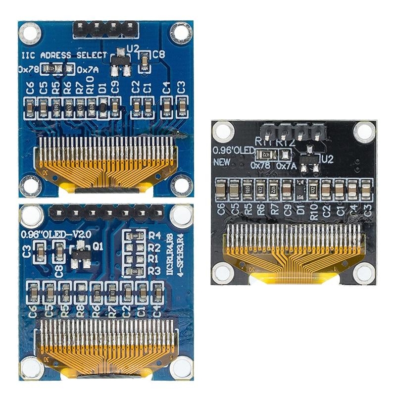 0.96 Inch IIC SPI Serial 7/4Pin White/Blue/Yellow Blue/Yellow OLED Display Module SSD1306 12864 LCD Screen Board for Arduino