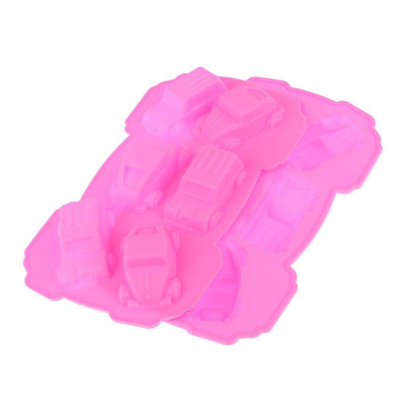 1Pc Cartoon Car Shape Silicone Mold Diy Chocolate Muffin Ice Baking Pan Soap Pastry Bakeware Cake Decoration Baking Mold