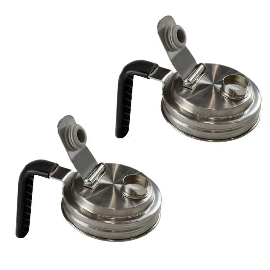 Mason Jar Pour Spout Lid with Handle Wide Mouth Flip Cap for Mason Jars Leak Proof Seal Cover for Drinking Food Storage