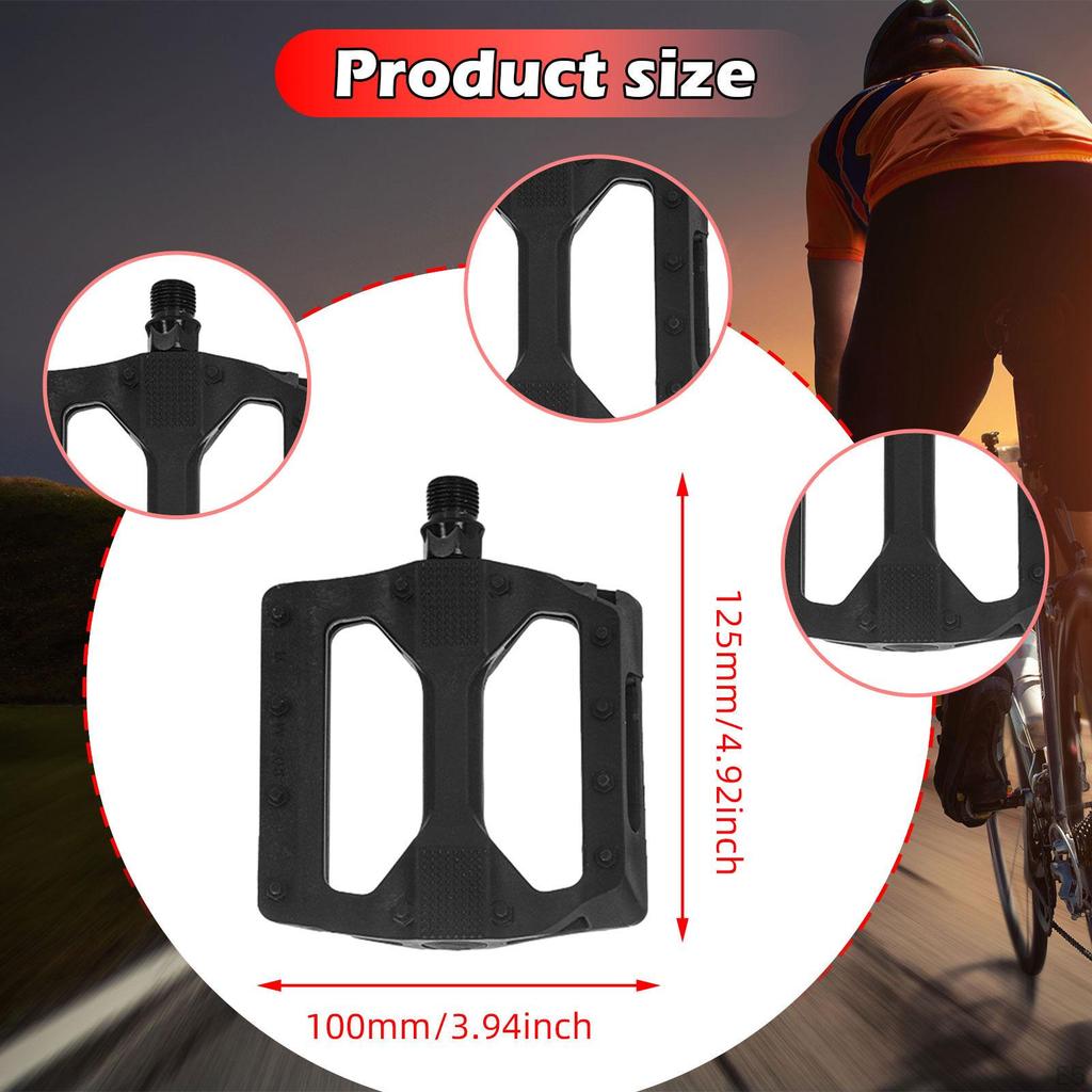 Велосипедные педали противоскользящие легкие нейлоновые для взрослых велосипедов дорожные сменные детали плоские