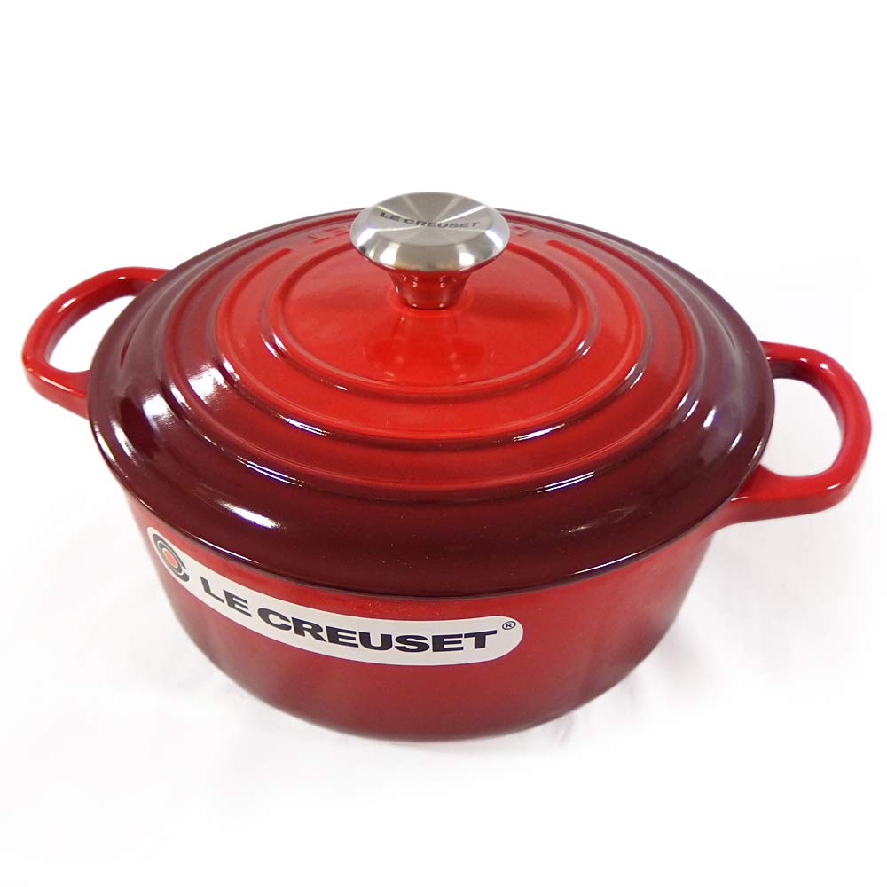 Горшок Le Creuset Cocotte Ronde Red 06 Creuset/Le Two-handed 21177-20см (Серебряная ручка) [Элемент]