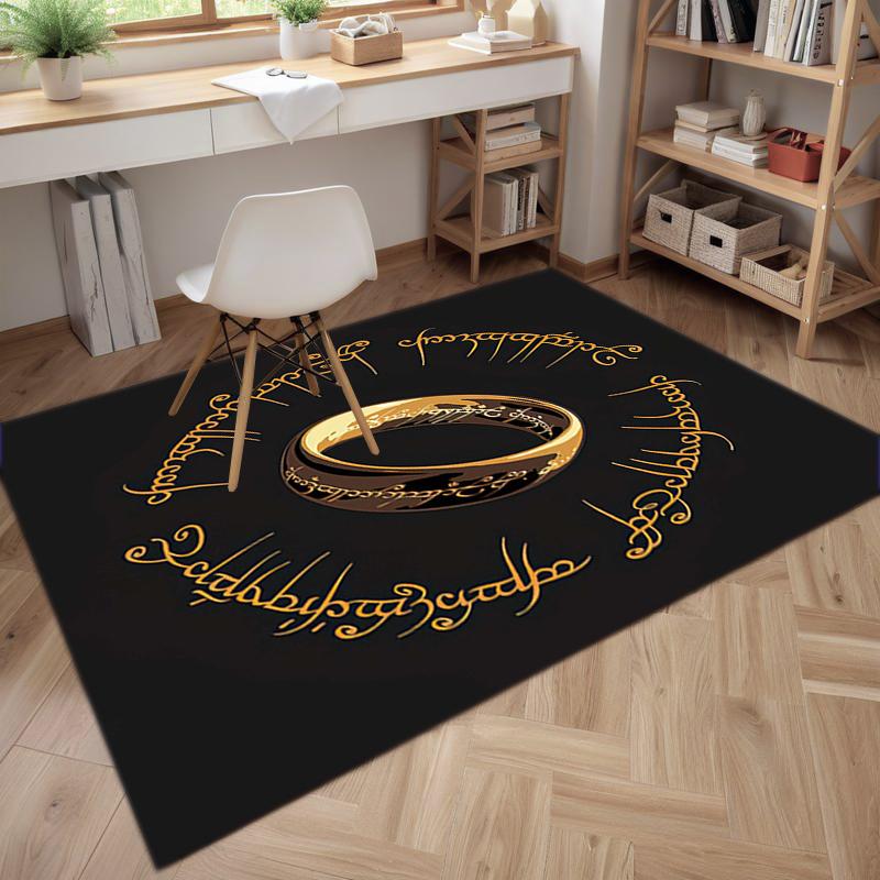 1PC Lord of the Rings Print Rug - home decoration Carpet For Living Room Bedroom Flooring Computer Chair Area Rug
