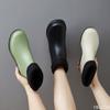 Fashion Rain Boots for Women Thicken Cover Waterproof Unisex Anti-Slip Rain Shoes Garden Kitchen Labor Shoes Car Washing Rubber Shoes