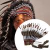 Artificial Feather Headdress Decorative Indian Style Headwear for Carnival Party