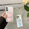 Прозрачный крем с блестками KT Cat Чехол для телефона Apple 17promax Маленький Прозрачный Свежий воздух для IPhone 15