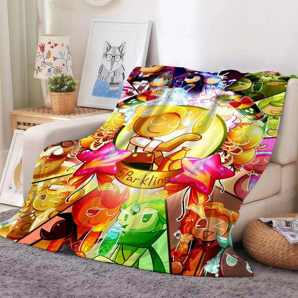 Classic Game C-Cookie Run-Kingdom Blanket Warm Soft Suitable For Bedroom Sofa Bed Living Room Office Travel Camping Gifts