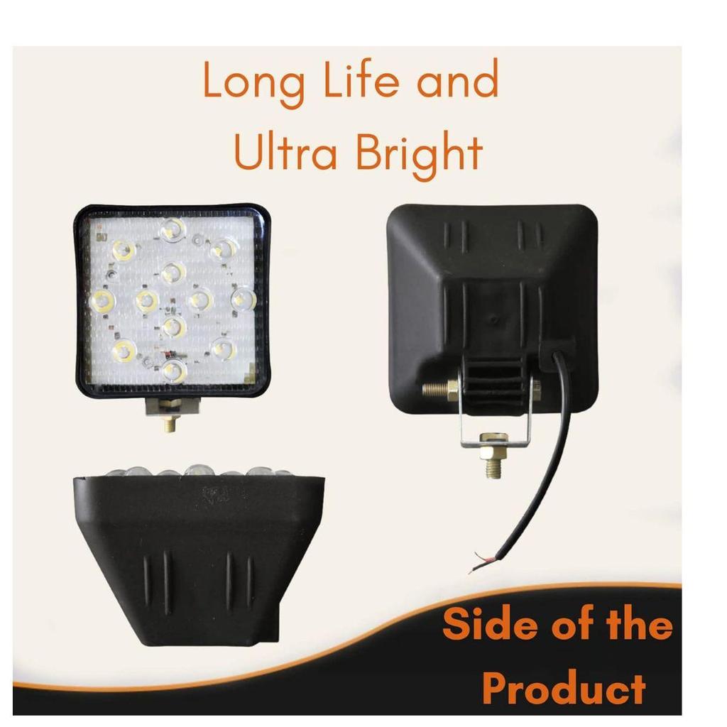 Светодиодные фары-поды 4,1 дюйма 24 В квадратные светодиодные внедорожные фары для трактора заливающего света | Противотуманные фары-поды для внедорожника, грузовика, трактора JCB (Пакет из 4)