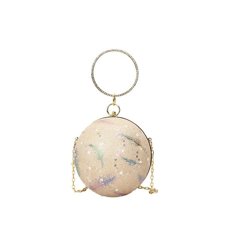 Sequin bag women's bag 2025 new European and American fashion niche design shoulder bag ins retro crossbody ball bag