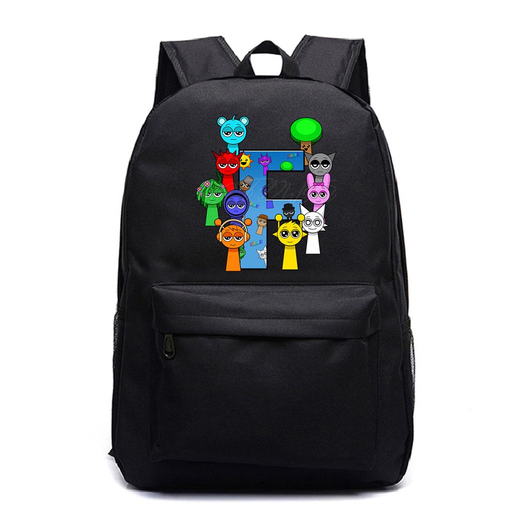 Leisure Travel Backpack Rhythm Box 26 Letter School Bag Elementary and Secondary School Students Peripheral Backpack Trend