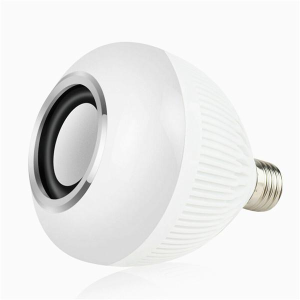 E27 Беспроводная Bluetooth-светодиодная лампа-динамик RGB 12 Вт Музыкальная лампа с дистанционным управлением