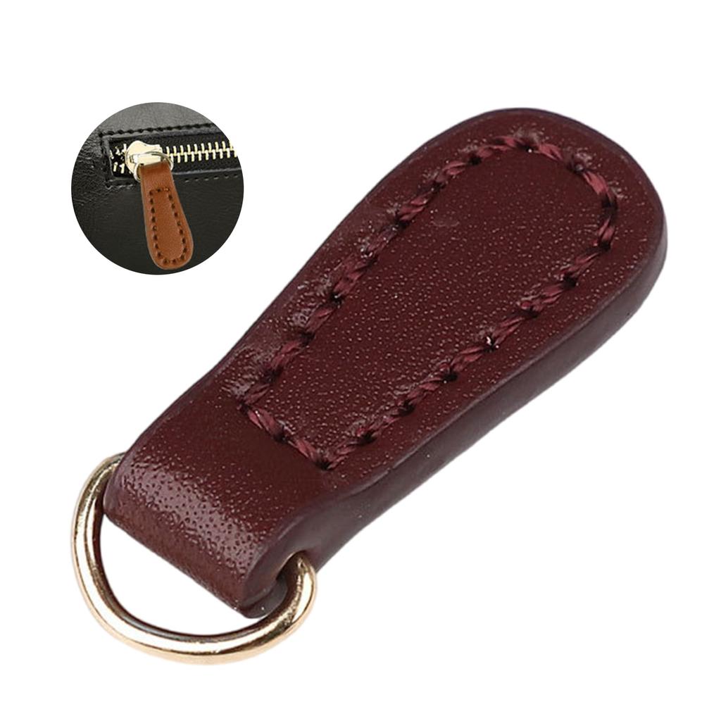 2 Pieces/Set Stylish Zip Pull Strap PU Leather Zipper Pullers Zipper Tags for Boot Jacket Bag Purse Handbag Replacement