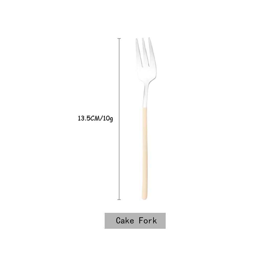 Silver Cutlery Set Dinnerware Knife Cake Fork Tea Spoon Flatware Chopsticks Kitchen Tableware Silverware