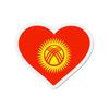 Aimant Coeur Drapeau Kirghizistan - Multicolore - 7 Cm - 50 Pièces - Résine Synthétique - Mixte