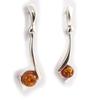 [J9631] - Amber 'Inspiration' Silver Earrings