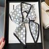 Women Silk Headbands Hair Ribbon Fashion Print 100x9.5cm Chic Skinny Tie Lady Bag Scarves Accessories Choker Bands
